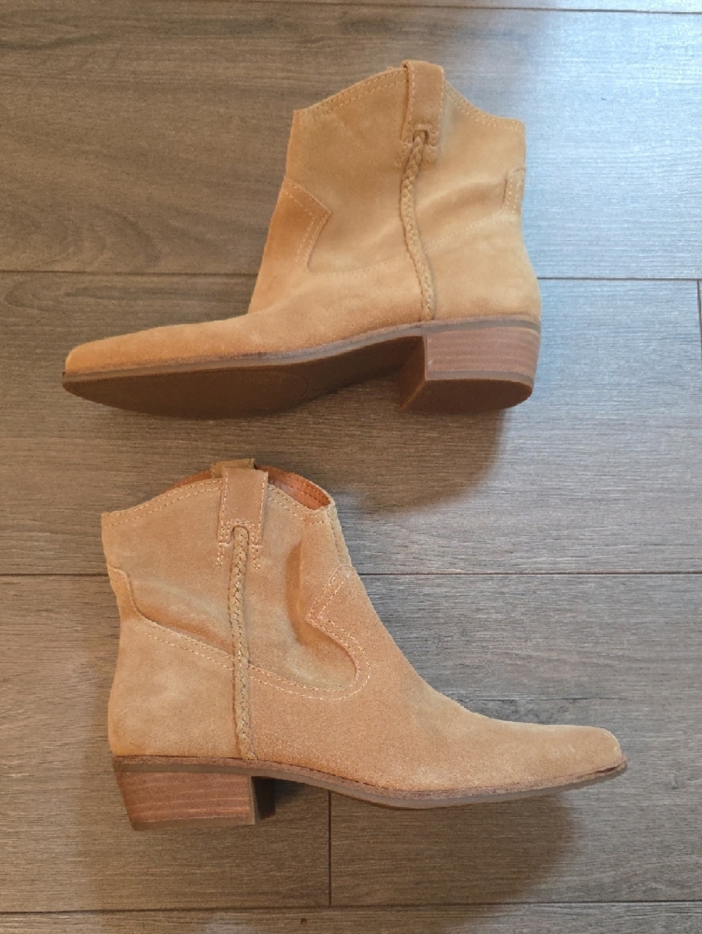 Lucky Brand Hadrya Tan Suede Ankle Boots - Picture 3 of 8